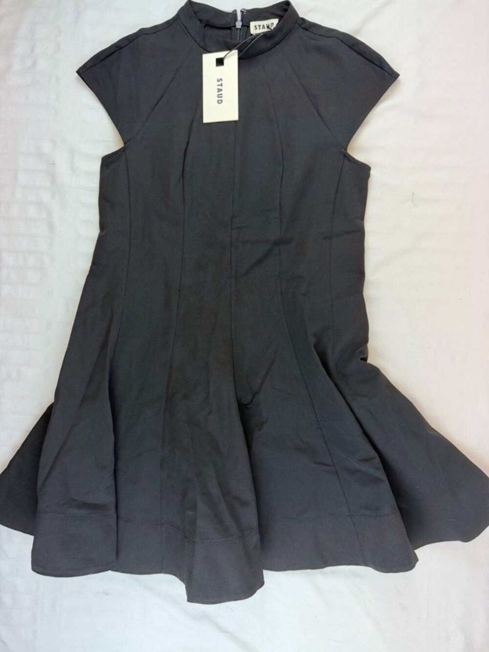 NWT STAUD Ellie Fit & Flare Cap-Sleeve Minidress Size Small - Picture 4 of 11